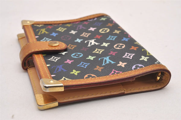 Authentic Louis Vuitton Monogram Multicolor Agenda PM Notebook Cover Black 0977J