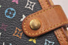 Authentic Louis Vuitton Monogram Multicolor Agenda PM Notebook Cover Black 0977J
