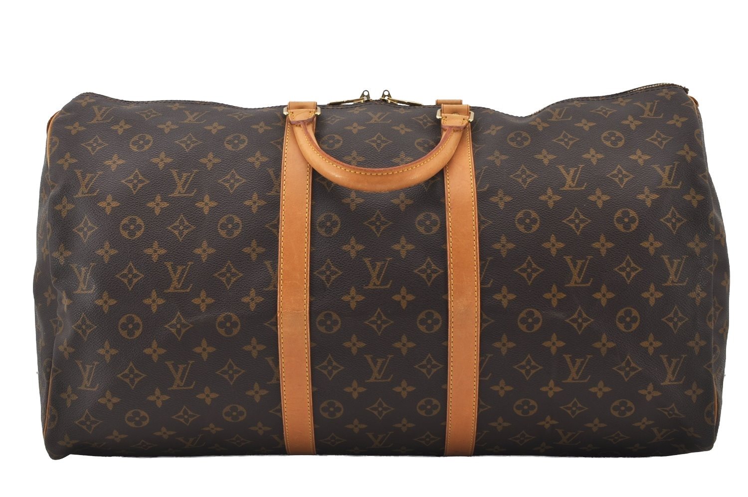Authentic Louis Vuitton Monogram Keepall 55 Travel Boston Bag M41424 LV 0978J