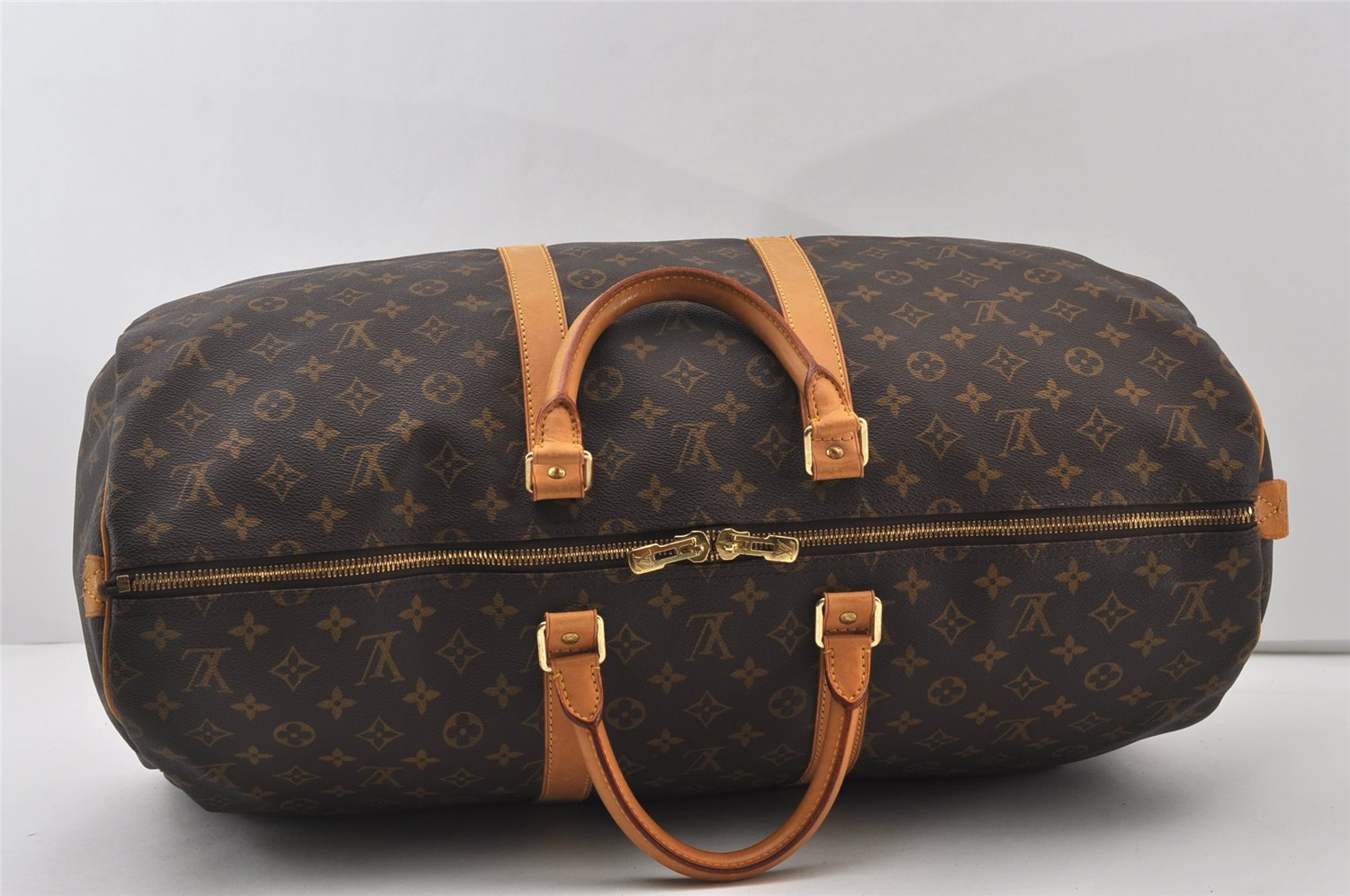 Authentic Louis Vuitton Monogram Keepall 55 Travel Boston Bag M41424 LV 0978J