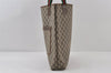 Authentic GUCCI Web Sherry Line Shoulder Tote Bag GG PVC Leather Brown 0979J