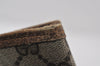 Authentic GUCCI Web Sherry Line Shoulder Tote Bag GG PVC Leather Brown 0979J