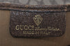 Authentic GUCCI Web Sherry Line Shoulder Tote Bag GG PVC Leather Brown 0979J