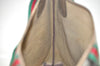Authentic GUCCI Web Sherry Line Shoulder Tote Bag GG PVC Leather Brown 0979J