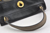 Authentic YVES SAINT LAURENT Muse Two Hand Bag Leather Suede 197149 Black 0980J