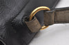 Authentic YVES SAINT LAURENT Muse Two Hand Bag Leather Suede 197149 Black 0980J