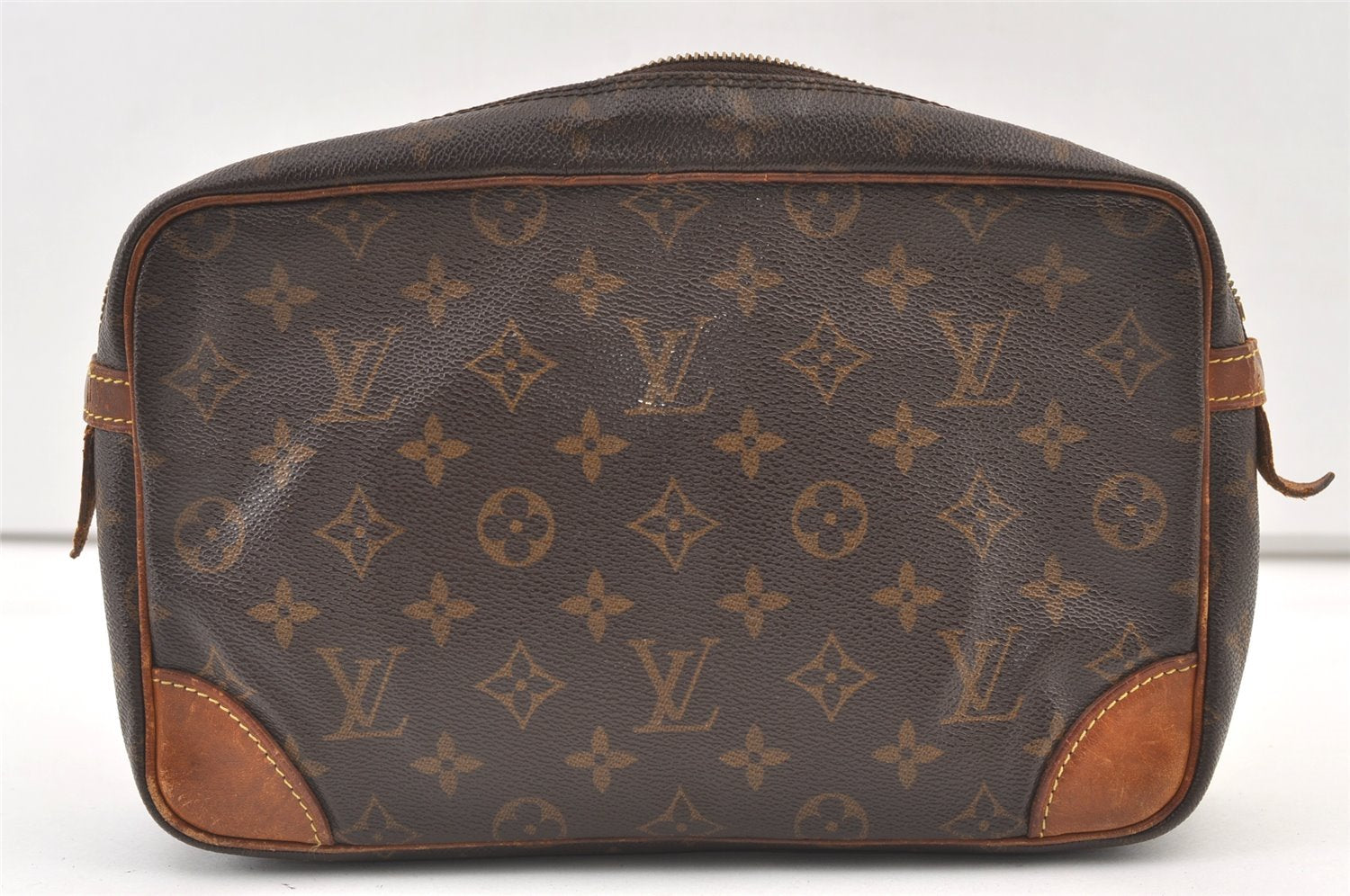 Authentic Louis Vuitton Monogram Compiegne 28 Clutch Hand Bag M51845 Junk 0980K