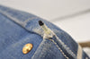 Authentic PRADA Vintage Canapa M Denim Tote Hand Bag Blue 0981J