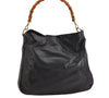 Authentic GUCCI Bamboo Vintage Shoulder Hand Bag Purse Leather Black Junk 0982K