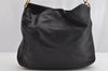Authentic GUCCI Bamboo Vintage Shoulder Hand Bag Purse Leather Black Junk 0982K