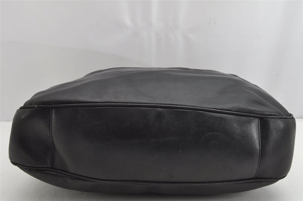 Authentic GUCCI Bamboo Vintage Shoulder Hand Bag Purse Leather Black Junk 0982K