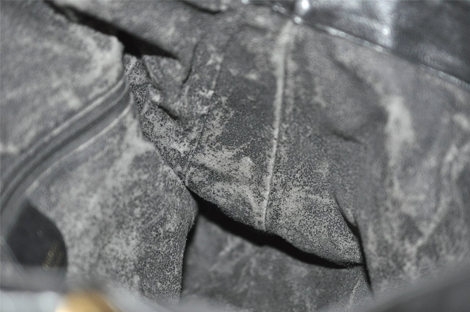 Authentic GUCCI Bamboo Vintage Shoulder Hand Bag Purse Leather Black Junk 0982K