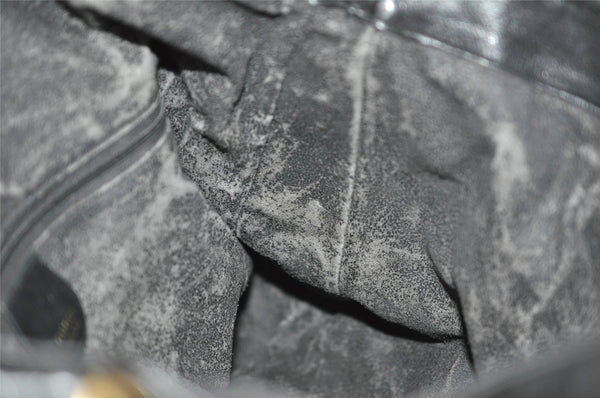 Authentic GUCCI Bamboo Vintage Shoulder Hand Bag Purse Leather Black Junk 0982K