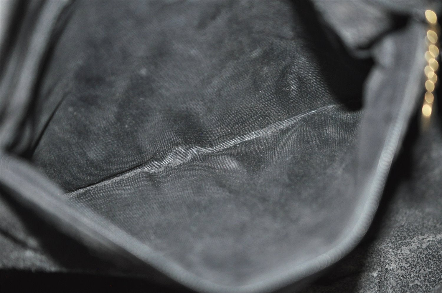 Authentic GUCCI Bamboo Vintage Shoulder Hand Bag Purse Leather Black Junk 0982K