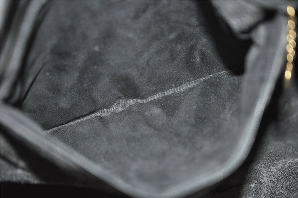 Authentic GUCCI Bamboo Vintage Shoulder Hand Bag Purse Leather Black Junk 0982K