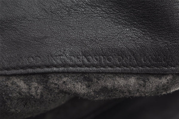 Authentic GUCCI Bamboo Vintage Shoulder Hand Bag Purse Leather Black Junk 0982K