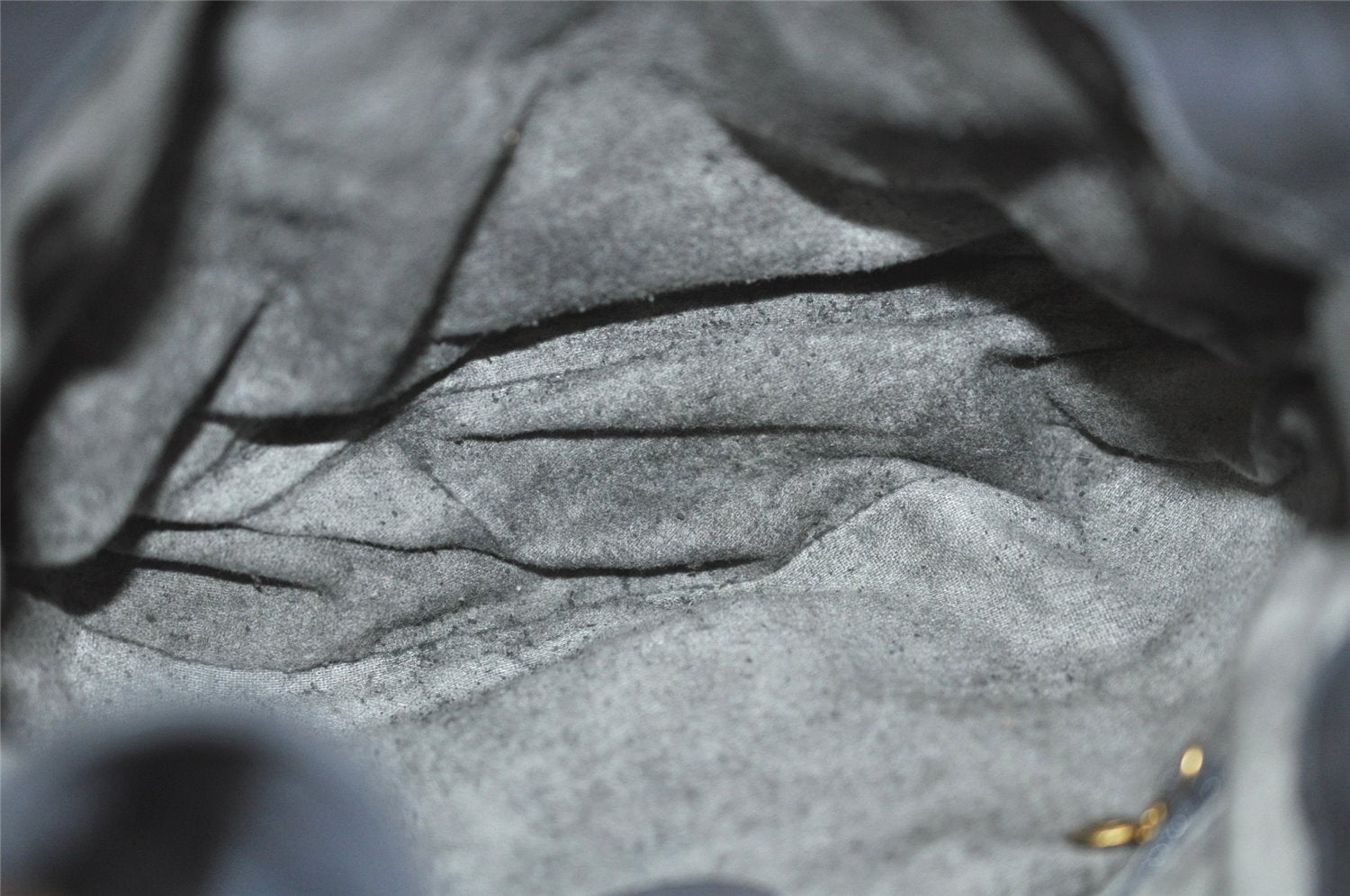 Authentic GUCCI Bamboo Shoulder Hand Bag Purse Suede Leather Navy Blue 0983I