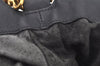 Authentic GUCCI Bamboo Shoulder Hand Bag Purse Suede Leather Navy Blue 0983I