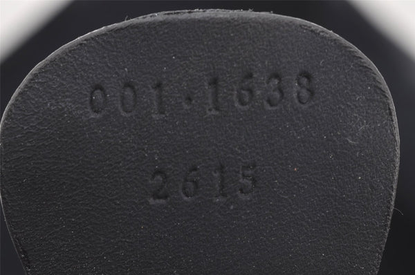 Authentic GUCCI Bamboo Shoulder Hand Bag Purse Suede Leather Navy Blue 0983I