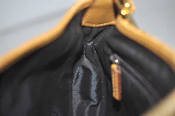 Authentic GUCCI Jackie Chain Shoulder Hand Bag Nylon Leather 0019032 Brown 0983J