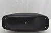 Authentic GUCCI Bamboo 2way Hand Shoulder Bag Leather Navy Blue Junk 0983K