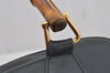 Authentic GUCCI Bamboo 2way Hand Shoulder Bag Leather Navy Blue Junk 0983K