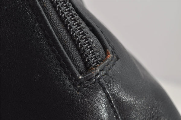 Authentic GUCCI Bamboo 2way Hand Shoulder Bag Leather Navy Blue Junk 0983K