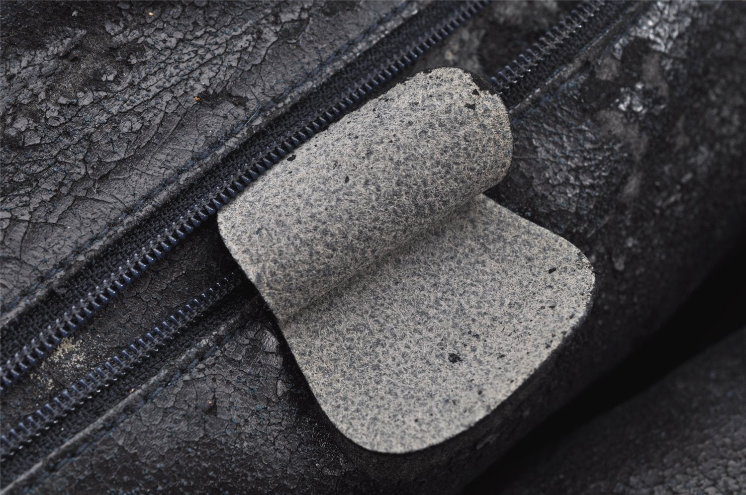 Authentic GUCCI Bamboo 2way Hand Shoulder Bag Leather Navy Blue Junk 0983K