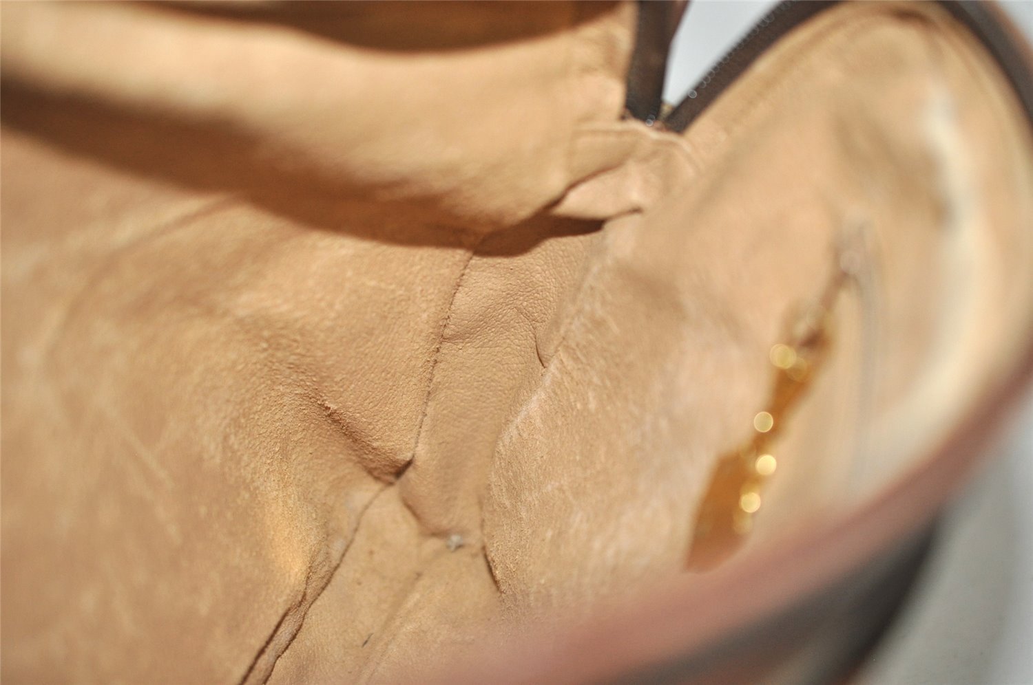 Authentic GUCCI Micro GG PVC Leather Shoulder Cross Body Bag Purse Brown 0984I