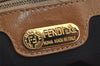 Authentic FENDI Vintage Shoulder Bag Purse Suede Leather Beige 0984J