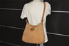 Authentic FENDI Vintage Shoulder Bag Purse Suede Leather Beige 0984J