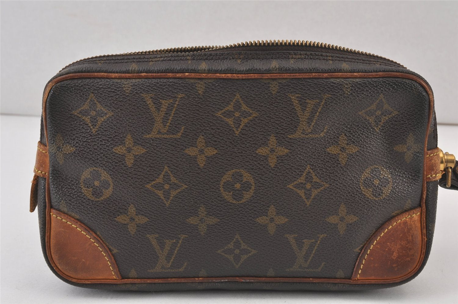 Authentic Louis Vuitton Monogram Marly Dragonne PM M51827 Clutch Bag Junk 0984K