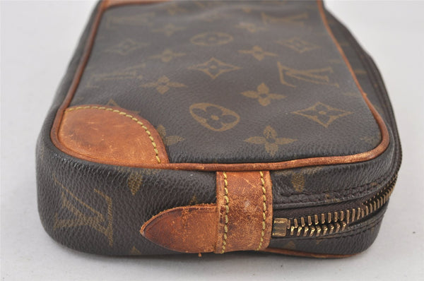 Authentic Louis Vuitton Monogram Marly Dragonne PM M51827 Clutch Bag Junk 0984K