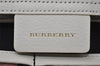 Authentic BURBERRY Vintage Leather Shoulder Hand Bag Purse White 0985J