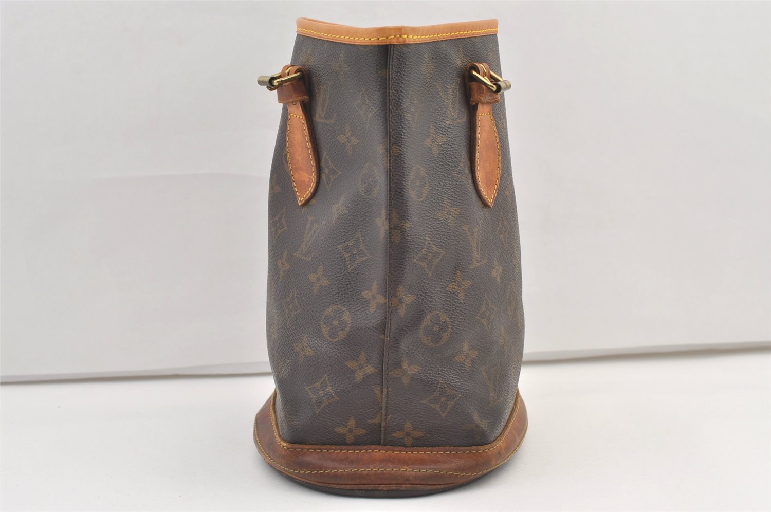 Authentic Louis Vuitton Monogram Bucket PM Shoulder Tote Bag M42238 Junk 0985K