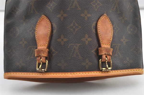 Authentic Louis Vuitton Monogram Bucket PM Shoulder Tote Bag M42238 Junk 0985K