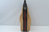 Authentic GUCCI Web Sherry Line Shoulder Bag Canvas Leather 0014288 Beige 0986J
