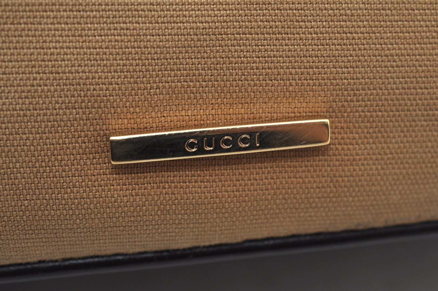 Authentic GUCCI Web Sherry Line Shoulder Bag Canvas Leather 0014288 Beige 0986J