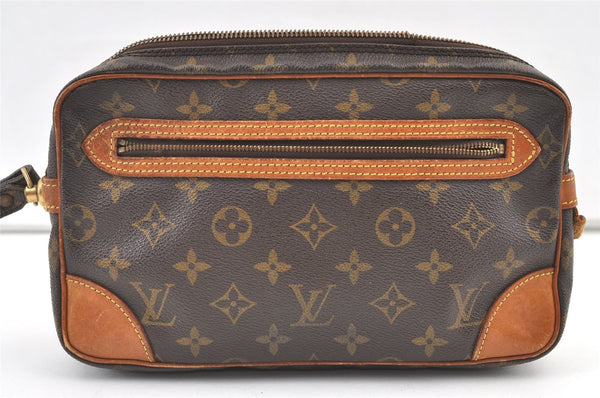 Authentic Louis Vuitton Monogram Marly Dragonne GM M51825 Clutch Bag Junk 0986K