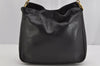 Authentic GUCCI Bamboo Vintage Shoulder Hand Bag Purse Leather Black Junk 0987K