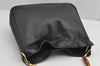 Authentic GUCCI Bamboo Vintage Shoulder Hand Bag Purse Leather Black Junk 0987K