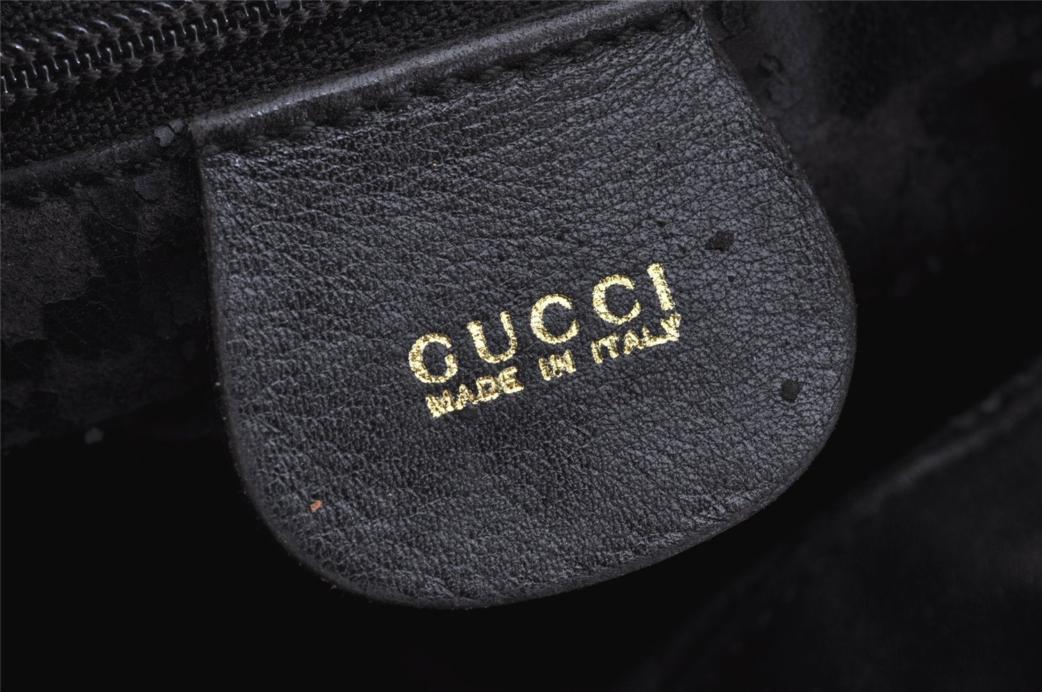 Authentic GUCCI Bamboo Vintage Shoulder Hand Bag Purse Leather Black Junk 0987K