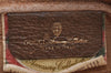 Authentic GUCCI Web Sherry Line Clutch Hand Bag Purse GG PVC Leather Brown 0988I