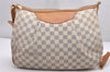 Authentic Louis Vuitton Damier Azur Siracusa MM N41112 Shoulder Bag Junk 0988J