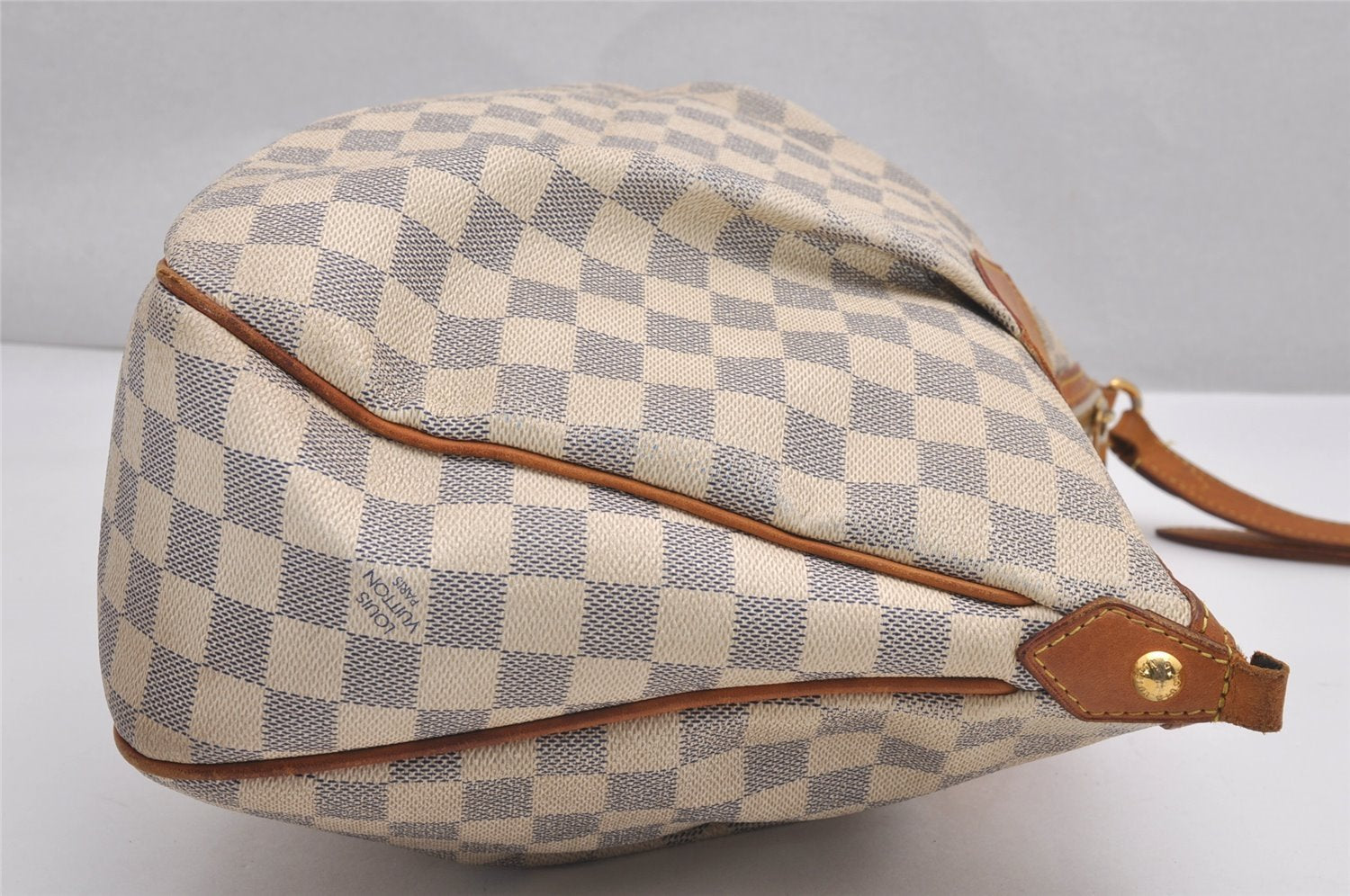Authentic Louis Vuitton Damier Azur Siracusa MM N41112 Shoulder Bag Junk 0988J
