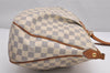 Authentic Louis Vuitton Damier Azur Siracusa MM N41112 Shoulder Bag Junk 0988J