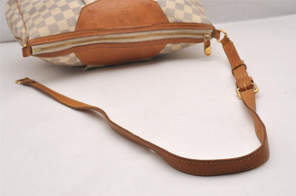 Authentic Louis Vuitton Damier Azur Siracusa MM N41112 Shoulder Bag Junk 0988J