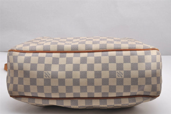 Authentic Louis Vuitton Damier Azur Siracusa MM N41112 Shoulder Bag Junk 0988J