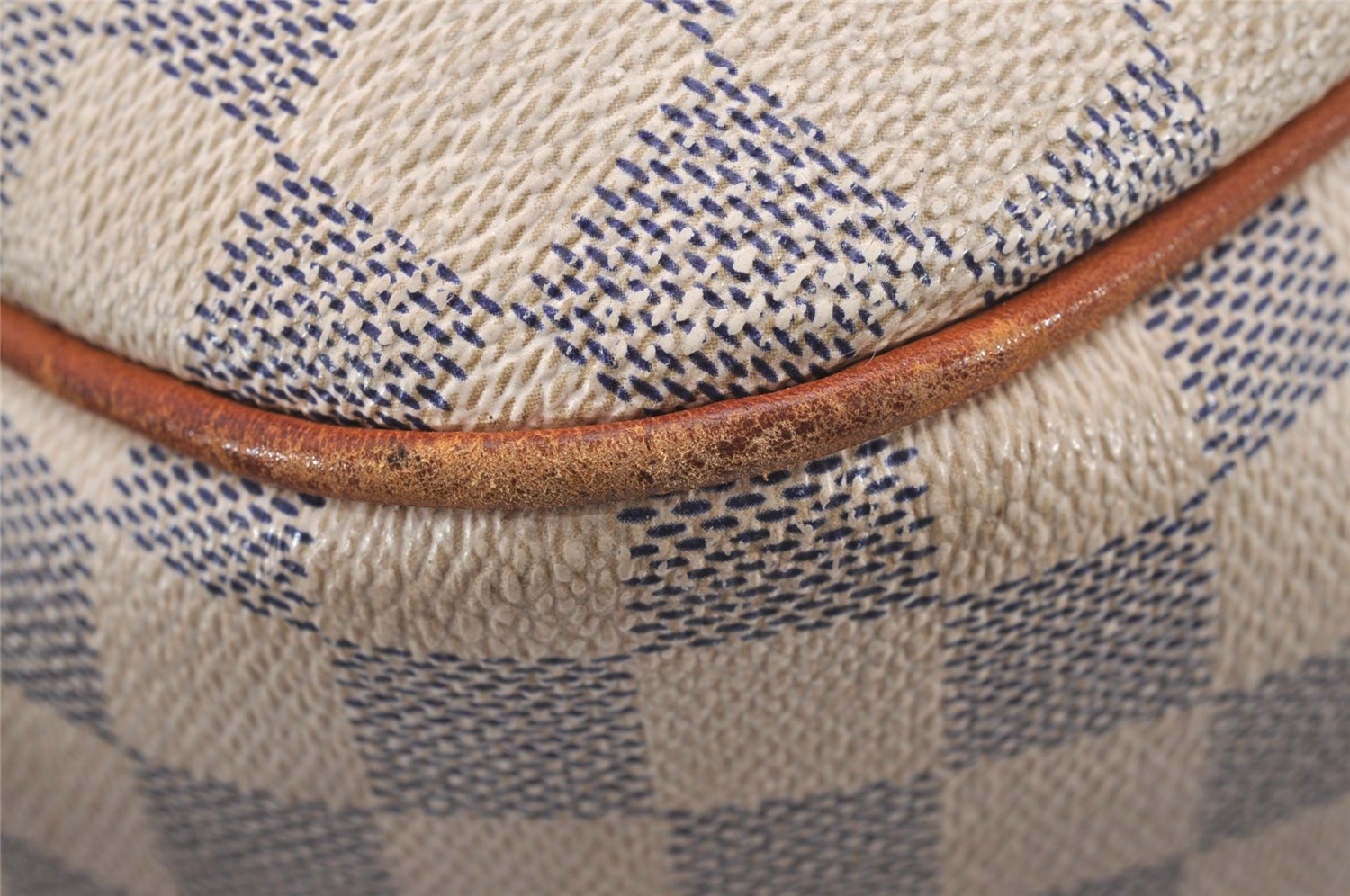 Authentic Louis Vuitton Damier Azur Siracusa MM N41112 Shoulder Bag Junk 0988J