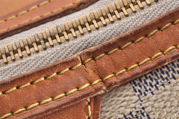 Authentic Louis Vuitton Damier Azur Siracusa MM N41112 Shoulder Bag Junk 0988J